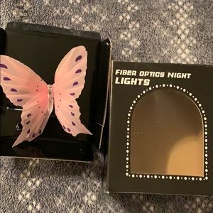 Beautiful Pink Butterfly Fiber Optic Night Light